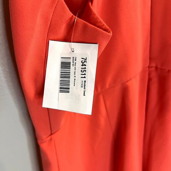 Mustard Seed V-Neck Ruffle Halter Neck Coral Romper Size Medium NWT - Picture 7 of 11